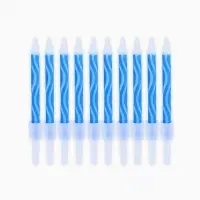 Свечи для торта &laquo;С Днём Рождения&raquo;, голубые, 10 шт., 7,5 х 0,5 см