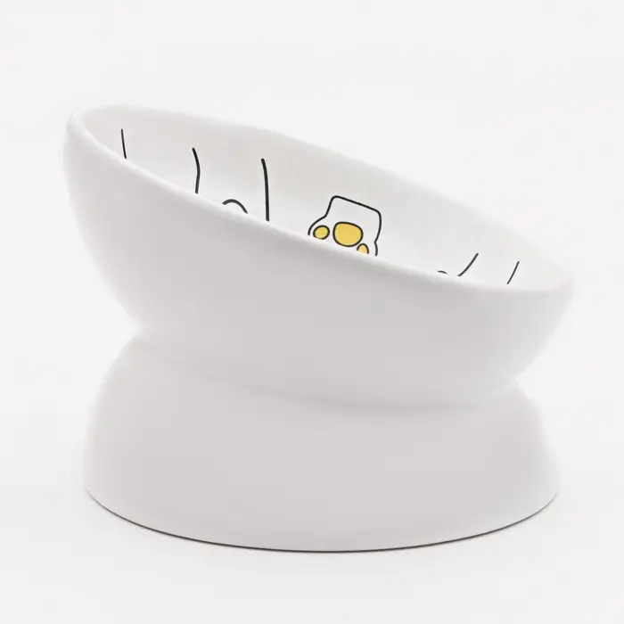 Миска &laquo;Лапа Кота&raquo;, 150 мл, 13&times;9 cм, керамика, белая