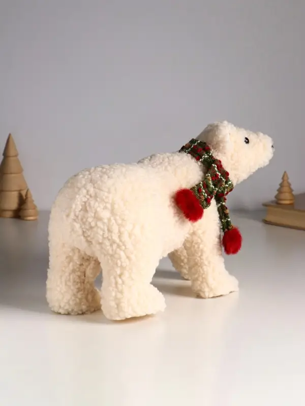 Декор  Декор "Белый медведь в новогоднем шарфе" 29х13х20 см