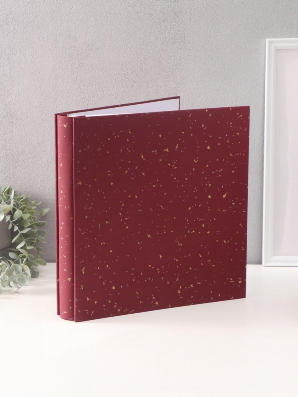 Фотоальбом на 500 фото 10х15 см Фотоальбом на 500 фото 10х15 см "Крапинки" в коробке бордовый 4,7х33х34 см