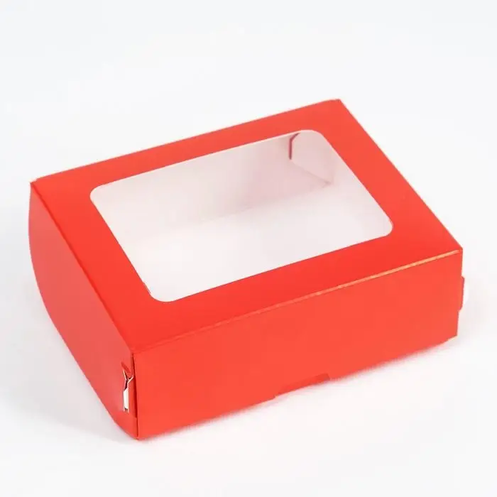 Контейнер на вынос, красный, 10×8×3.5 см