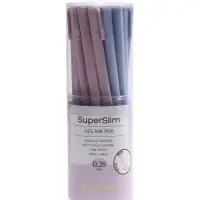 Ручка гелевая BrunoVisconti. Super Slim. Zefir 0.28 мм, стерж/черн, МИКС