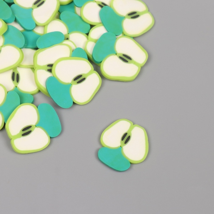 Декор для творчества PVC Декор для творчества PVC "Яблочки зелёные в разрезе" набор 20 гр 0,3х1,9х1,9 см