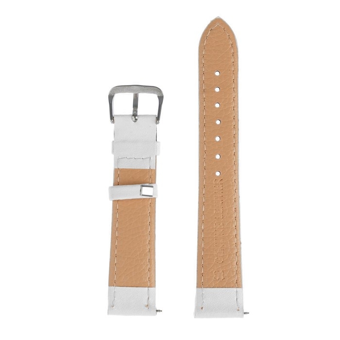 Ремешок для часов Ремешок для часов "Соломон", 18 мм, натуральная кожа, l-20 см, белый