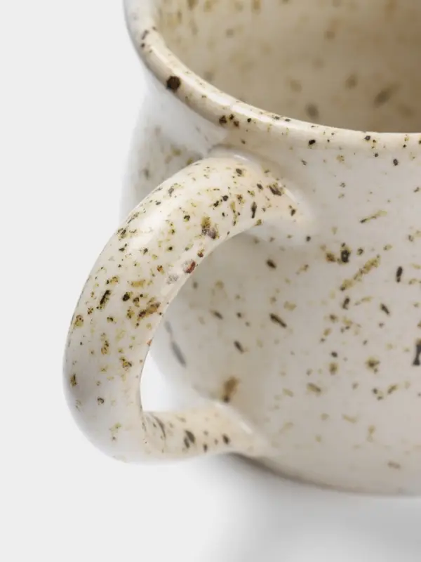 Чашка с блюдцем &laquo;Камень 1&raquo;, 13&times;13&times;9 см, керамика, бежевая в крошку