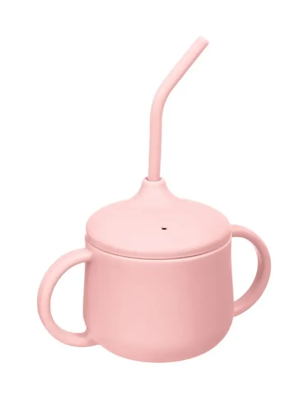Посуда детская силиконовая, 7 предметов, розовый, Крошка Я