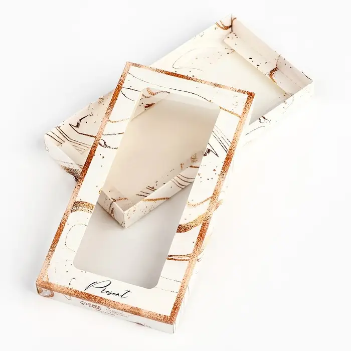 Коробка для шоколада «Мрамор», с окном, 16.4 х 8.4 х 1.7 см Коробка для шоколада «Мрамор», с окном, 16.4 х 8.4 х 1.7 см