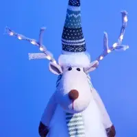 Фигура текстиль &laquo;Новогодний лосик&raquo; 58 см, 10 LED, от батареек АА&times;3, свечение тёплое белое