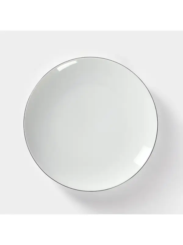 Тарелка Добрушский завод &laquo;Палитра&raquo;, d=24 см, фарфор, белая