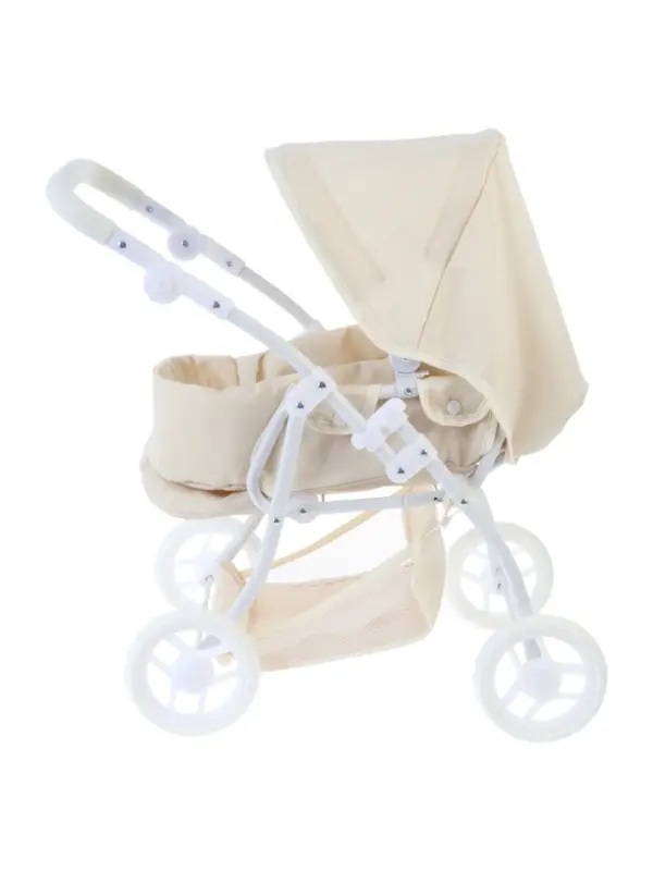 Коляска для кукол универсальная, с переноской, с корзиной, металлический каркас