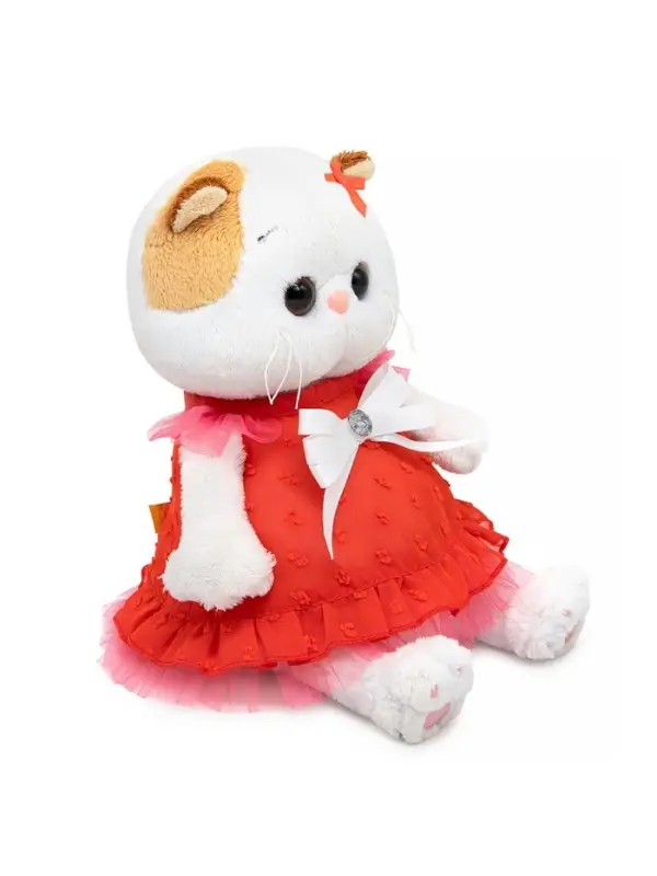 Мягкая игрушка &laquo;Кошечка Ли-Ли BABY в платье с белым бантом&raquo;, 18 см