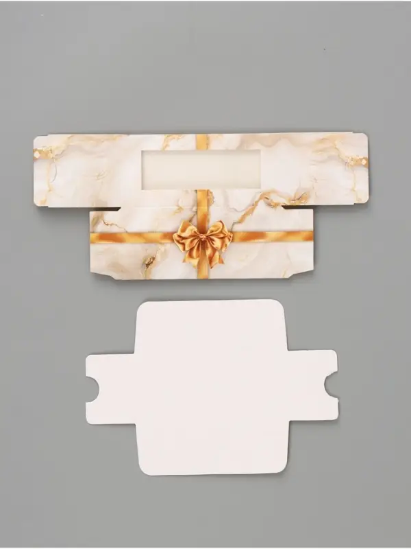 Коробка подарочная с окном &laquo;Мрамор&raquo;, 12&times;5.5&times;5.5 см, самосборная