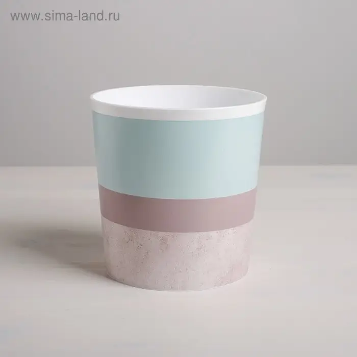 Кашпо для цветов «Полоски», 1,6 л, 14 х 14 см Кашпо для цветов «Полоски», 1,6 л, 14 х 14 см
