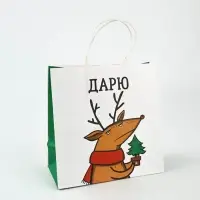 Набор пакетов подарочных &laquo;Новогодний праздник&raquo; 5 шт., 22&times;22&times;11 см