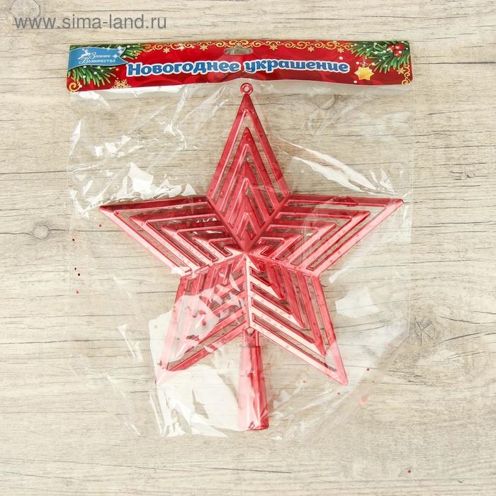 Наконечник "Звезда" грани, 20,5х22,5 см, красный