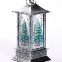 Фигурка светодиодная &laquo;Новогодний фонарь&raquo;, от батареек 3хAG13, 13&times;5.5&times;5.5 см, серебро