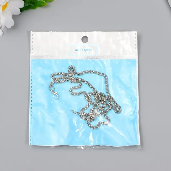 Цепочка с 2-мя карабинами толщина звена 0,1 см 0,4х60 см золото/серебро МИКС Цепочка с 2-мя карабинами толщина звена 0,1 см 0,4х60 см золото/серебро МИКС