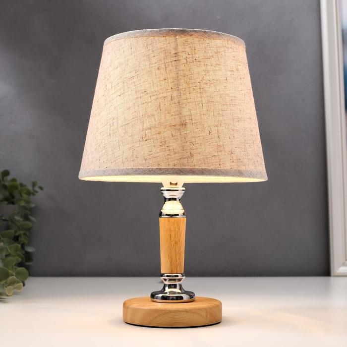 Лампа настольная 16389/1 E14 40Вт бежево-хромовый 20х20х37 см RISALUX Лампа настольная 16389/1 E14 40Вт бежево-хромовый 20х20х37 см RISALUX