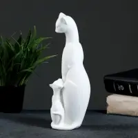 Фигурка гипс &laquo;Кошка с котенком&raquo;, 21&times;7&times;7 см