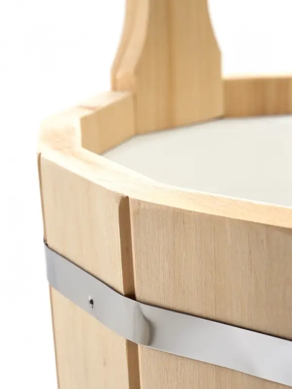 Ведро-запарник для бани и сауны, 10 л, деревянное, пластмассовая вставка