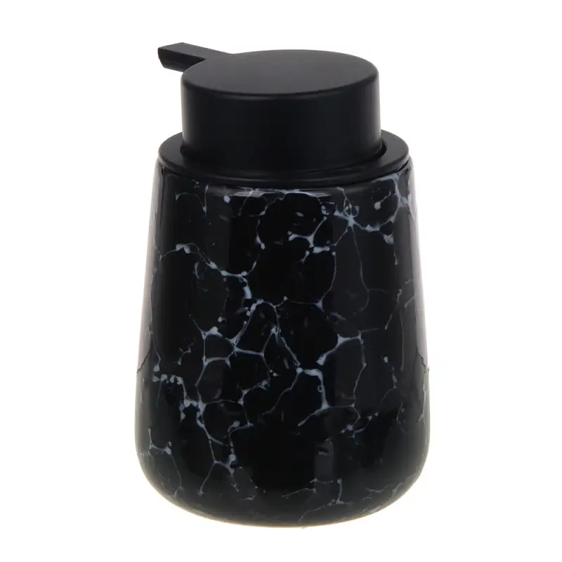 VETTA Дозатор для жидкого мыла, 320 мл, 13x9x9 см, керамика, "Космос", мрамор черный