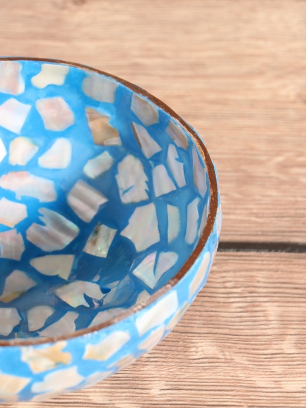 Чаша Чаша "Мозаика" 14х14х6 см, кокос +/- 1 см