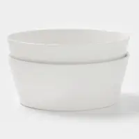 Салатники Magistro White Snow, набор 2 шт., 1 л, 18&times;7 см, фарфор, белые