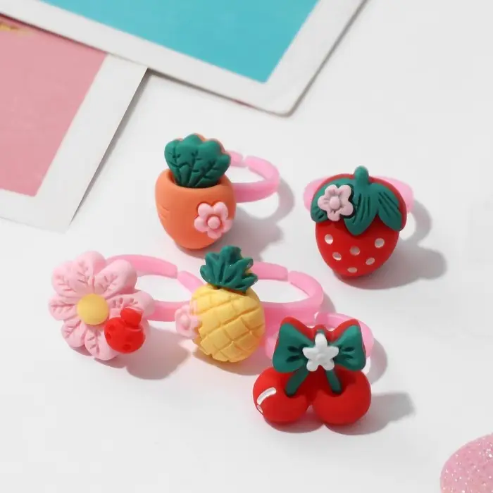 Кольцо детское «Выбражулька» грядка, форма МИКС, цветное, безразмерное Кольцо детское «Выбражулька» грядка, форма МИКС, цветное, безразмерное