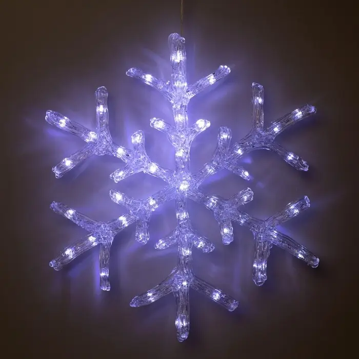 Светодиодная фигура &laquo;Снежинка&raquo; 39 см, акрил, 50 LED, 220 В, свечение белое