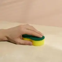 Губки для уборки с чистящим слоем тм VETTA, 3 шт, 7х10,5х2,5см, поролон, абразив