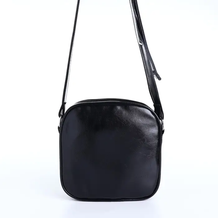 Сумка женская кросс-боди на молнии, 19&times;7&times;18 см, чёрная