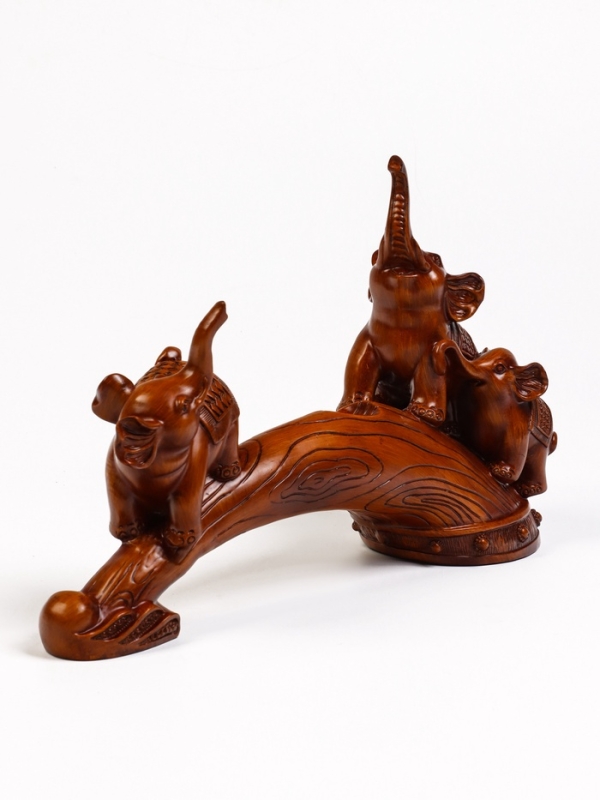 Подставка для бутылки  Подставка для бутылки "Два слона" под дерево, 36х10х25см