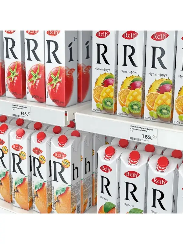 Ценникодержатель полочный самоклеящийся, DBR=39, 1000 мм, белый