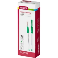 Ручка гелевая неавтомат. Attache Town 0,5мм с резин.манжеткой зеленый