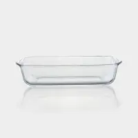 Форма для выпечки и запекания Paşabah&ccedil;e Borcam, 2.7 л, 33.6&times;19&times;7 см, прямоугольная, жаропрочное стекло, прозрачная