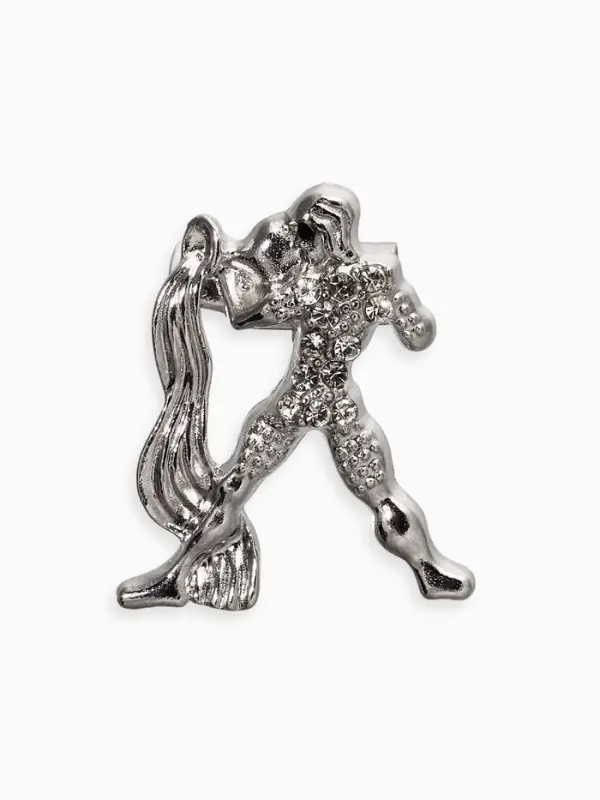 Брошь &laquo;Знаки зодиака&raquo;, ассорти, гороскоп, белая в серебре