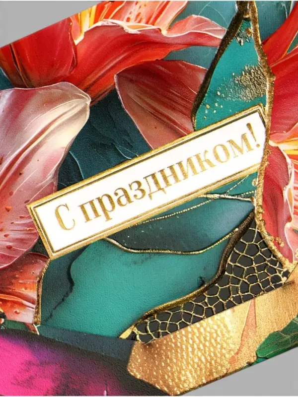 Конверт для денег &laquo;С праздником&raquo;, 3D эффект, тиснение, 19&times;9.3 см