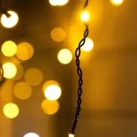 Гирлянда &laquo;Бахрома&raquo; 50&times;0.7 м, IP44, УМС, тёмная нить, 900 LED, свечение тёплое белое, мерцание, 220 В