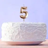 Свеча для торта, цифра &laquo;5&raquo;, 11.5&times;2.3 см