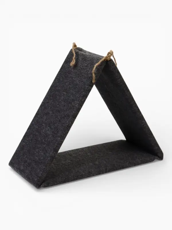 Когтеточка «Оптимат», 44×20×44 см, ковролиновая, трехсекционная, серая Когтеточка «Оптимат», 44×20×44 см, ковролиновая, трехсекционная, серая