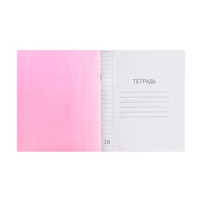 Тетрадь 18 листов в линейку, Calligrata &laquo;Красная&raquo;, пластиковая обложка, с алфавитом