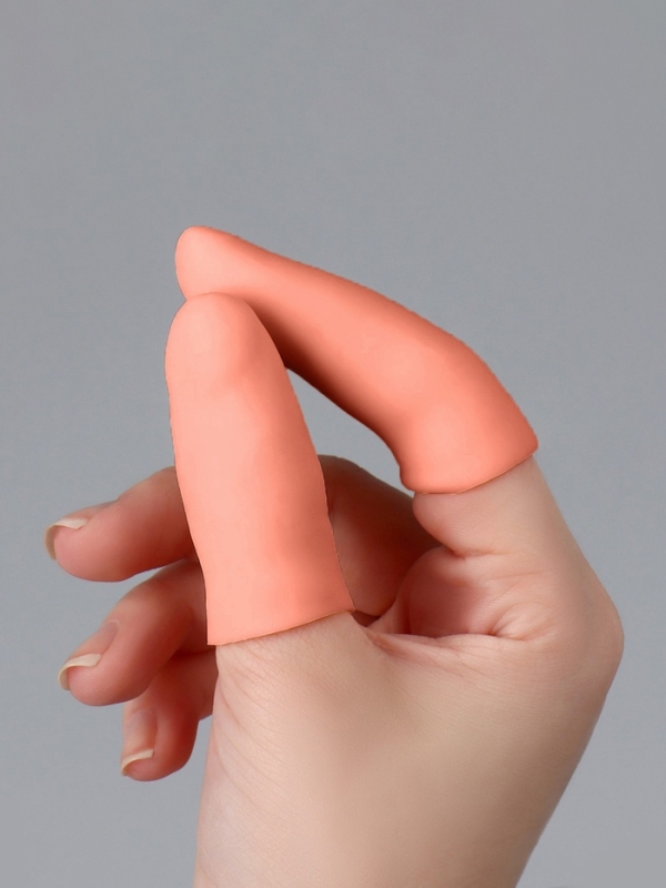 Напальчники для защиты пальцев, силиконовые, 2 шт, цвет бежевый Напальчники для защиты пальцев, силиконовые, 2 шт, цвет бежевый