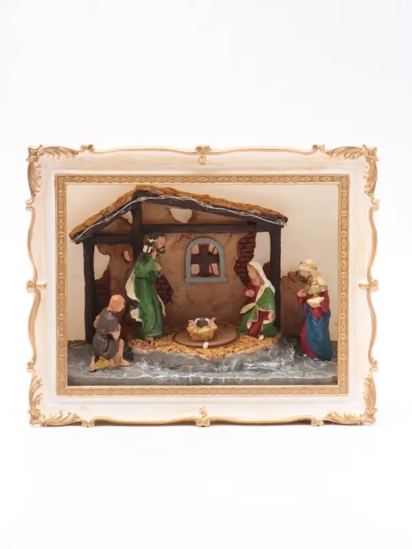 Фигура светодиодная &laquo;Рождество, рамка&raquo;, 25&times;20&times;10.5 см, музыкальная, USB, от батареек AAx3, свечение тёплое белое
