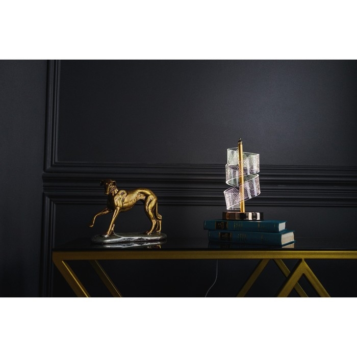 Настольная лампа Настольная лампа "Спираль" LED 5Вт золото 11х11х25 см RISALUX