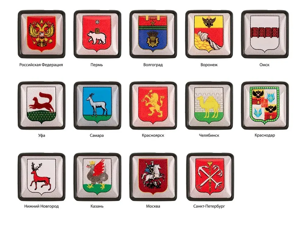 Шильдик на резинку с наклейкой «Воронеж», черный