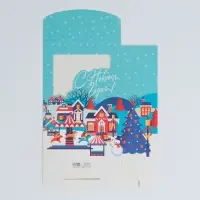Коробка подарочная новогодняя складная &laquo;Дома&raquo;, 15 х 7 х 22 см, Новый год