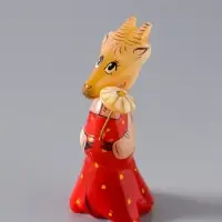 Фигурка &laquo;Коза с цветком&raquo;, 8.5&times;3.5 см, селенит, МИКС