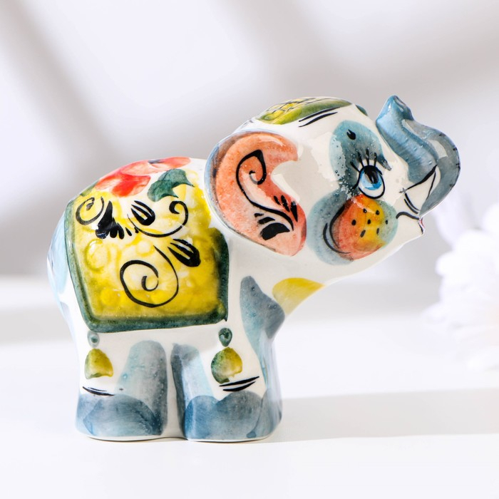 Сувенир «Слон Тоша», 9х11см, гжель , цвет Сувенир «Слон Тоша», 9х11см, гжель , цвет