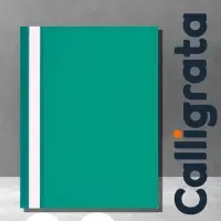 Папка-скоросшиватель Calligrata, А4, 120 мкм, бирюзовая, прозрачный верх