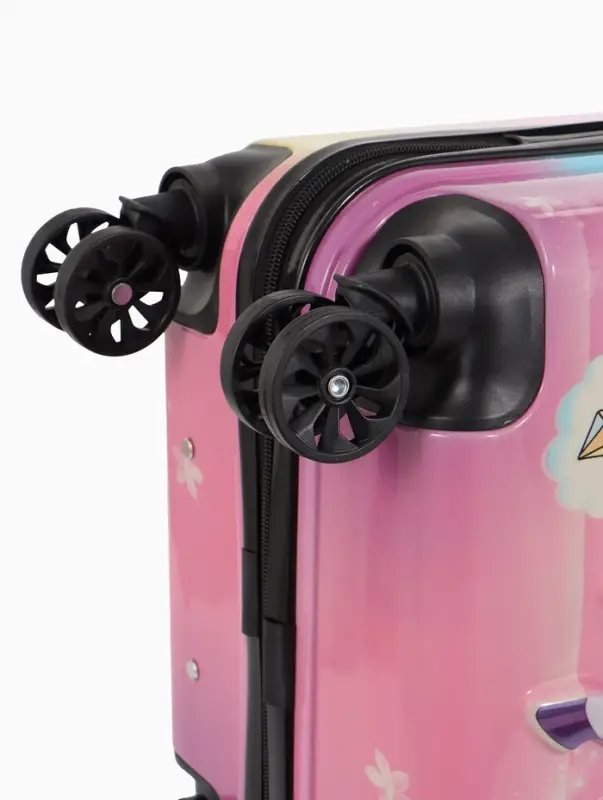 Чемодан дет Единорог 18 Чемодан дет Единорог 18", 35*22*27 см, отдна молнии, код.замок, 4 колеса,